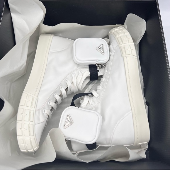 Prada High Top Sneakers With Pouch - Picture 7 of 9